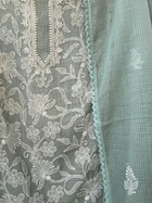 Nitya Sea green Semi-stitched Chikankari 2 pc Suit Set