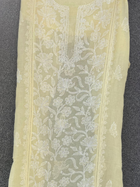 Nitya Lemon yellow Semi-stitched Chikankari 2 pc Suit Set