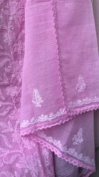Nitya Pink Semi-stitched Chikankari 2 pc Suit Set