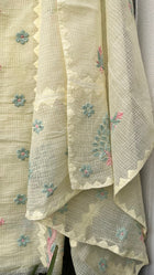 Anupama Lemon yellow Unstitched Chikankari & Applique 2 pc Suit Set