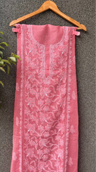 Nitya Dark Mauve Semi-stitched Chikankari 2 pc Suit Set