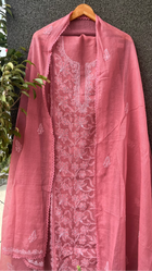 Nitya Dark Mauve Semi-stitched Chikankari 2 pc Suit Set