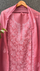Nitya Dark Mauve Semi-stitched Chikankari 2 pc Suit Set