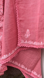 Nitya Dark Mauve Semi-stitched Chikankari 2 pc Suit Set