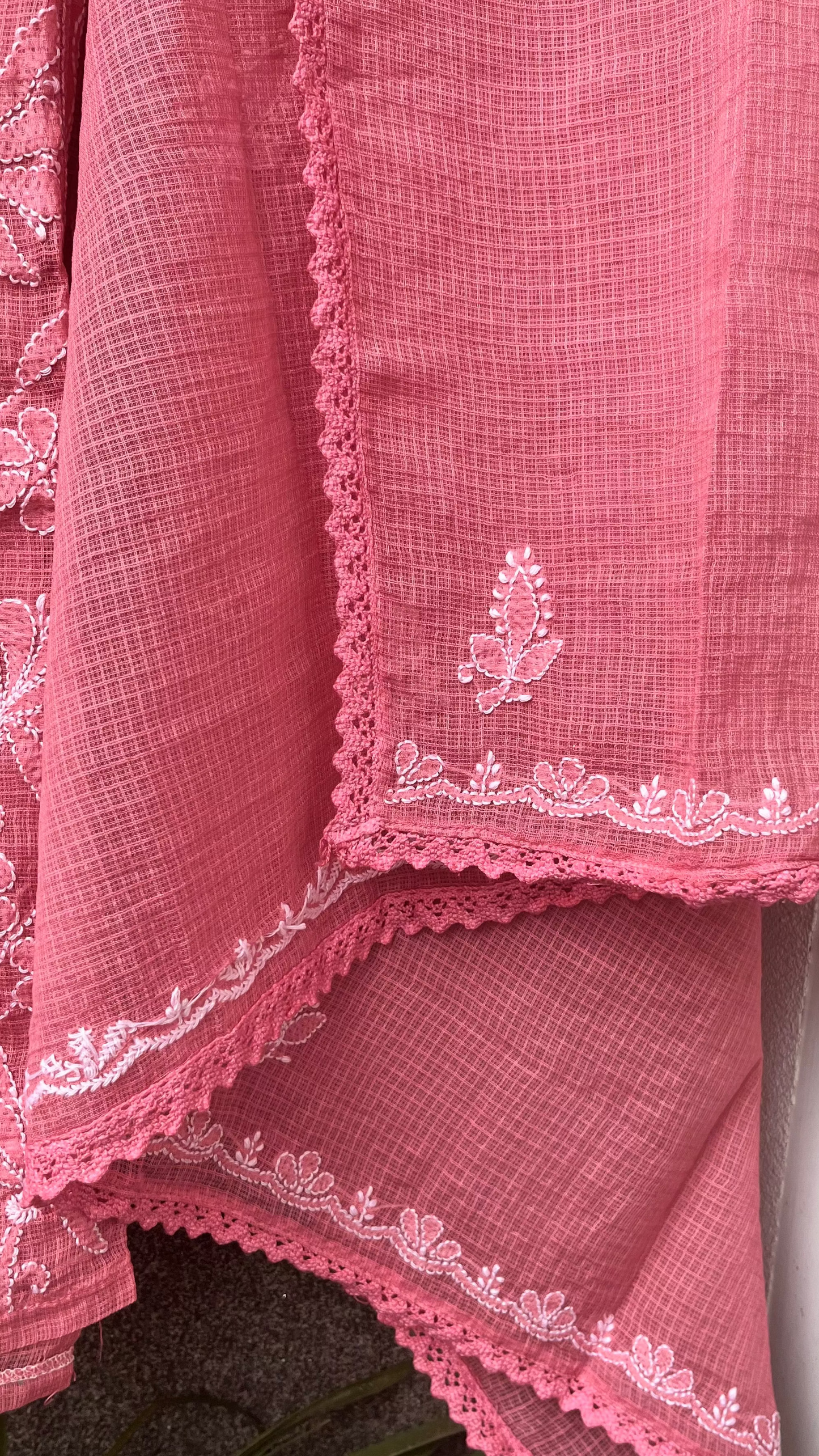 Nitya Dark Mauve Semi-stitched Chikankari 2 pc Suit Set